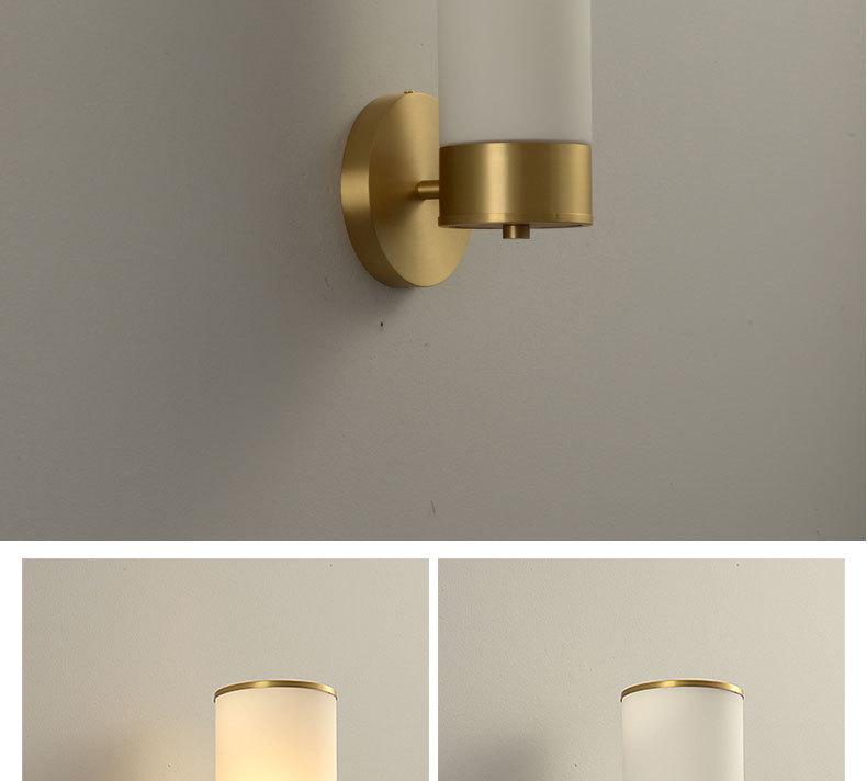 Nordic Luxury All-Copper Wall Lamp for Hotel, Clubhouse, Study, Showroom, and Bedroom.