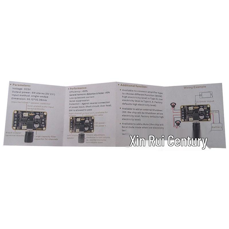 PAM8406 Dual Channel 5W+5W Stereo Class D Amplifier Board for DIY Small Speakers - 5V Power Module