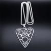 Witch Divination Ouija Board Necklace Stainless Steel Magic Planchette Triple Moon Goddess Necklaces Gothic Gift Jewelry colar