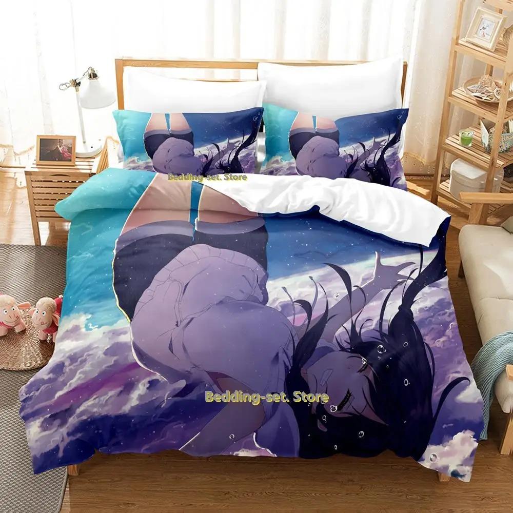Nytt Weathering With You Sängklädesset Tecknad Anime tredelat set Vuxen Barn Sovrum Påslakan Set lakan och örngott