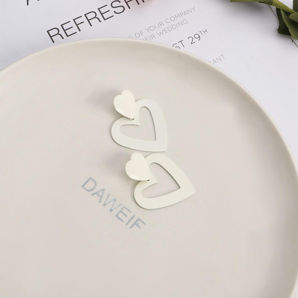 

Double Love Sweet For Girls Trendy Women Dangle Earrings Zinc Zinc Alloy Ear studs Korean Style Earrings