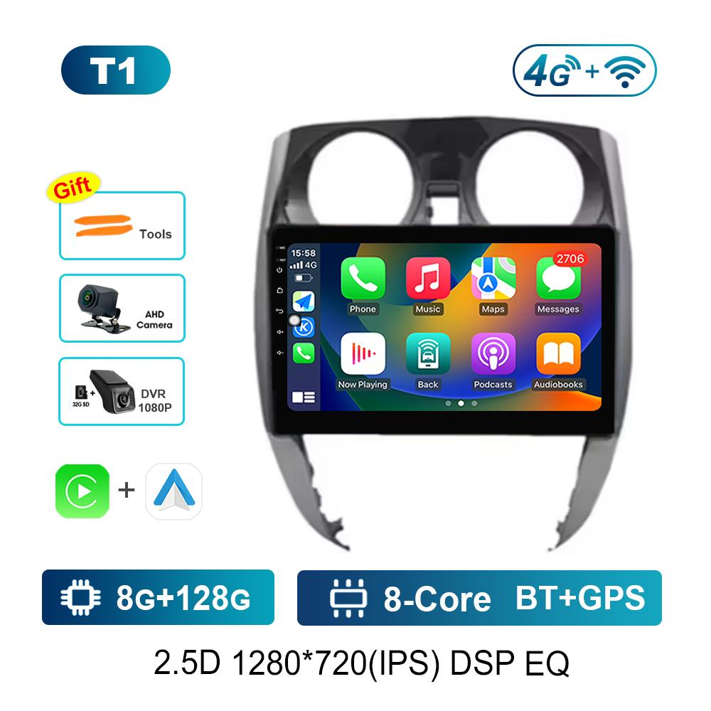 Car Radio Multimedia Player 10.1 Inch for Nissan Note 2 E12 2012 - 2021 Android OS 4G DSP Stereo Navi GPS Touch Screen Bluetooth