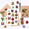 500Pcs/Roll Q Ladybugs Kids Rewards Stickers - DIY Scrapbooks Album Decor Sealing Label Decals