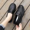 Spring and Autumn Thick Soled Small Leather Shoes Women's Casual Sports Shoes Breathable Non-slip Working Women's Shoes