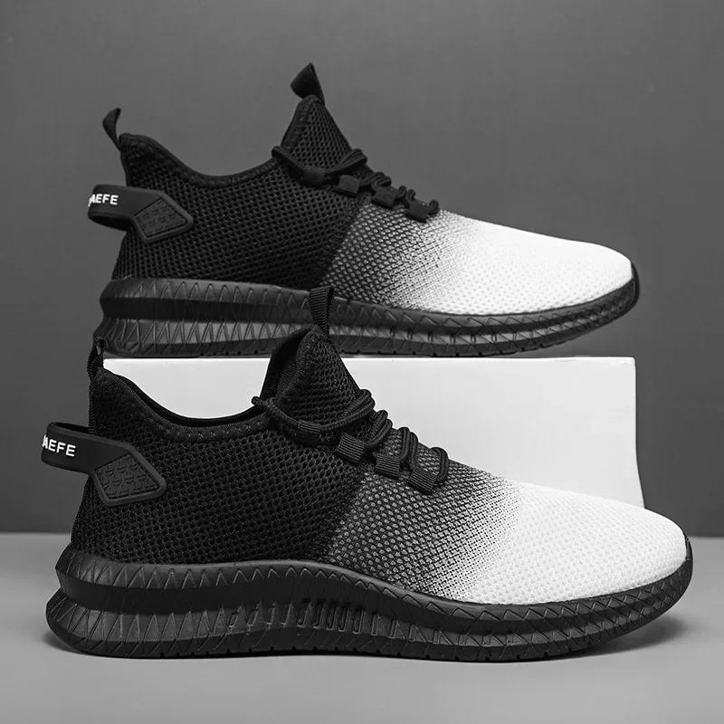 Fashion SYTK 2024 Men's Sneakers Breathable Men Casual Shoes Outdoor Non-Slip Male  Walking Lightweight Fashion Male Tennis Shoes