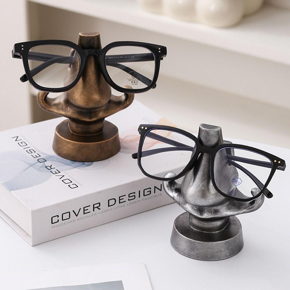 Funny Sunglasses Display Stand Nose Shape Nose Resin Sculpture Eyeglasses Stand  Photography Props