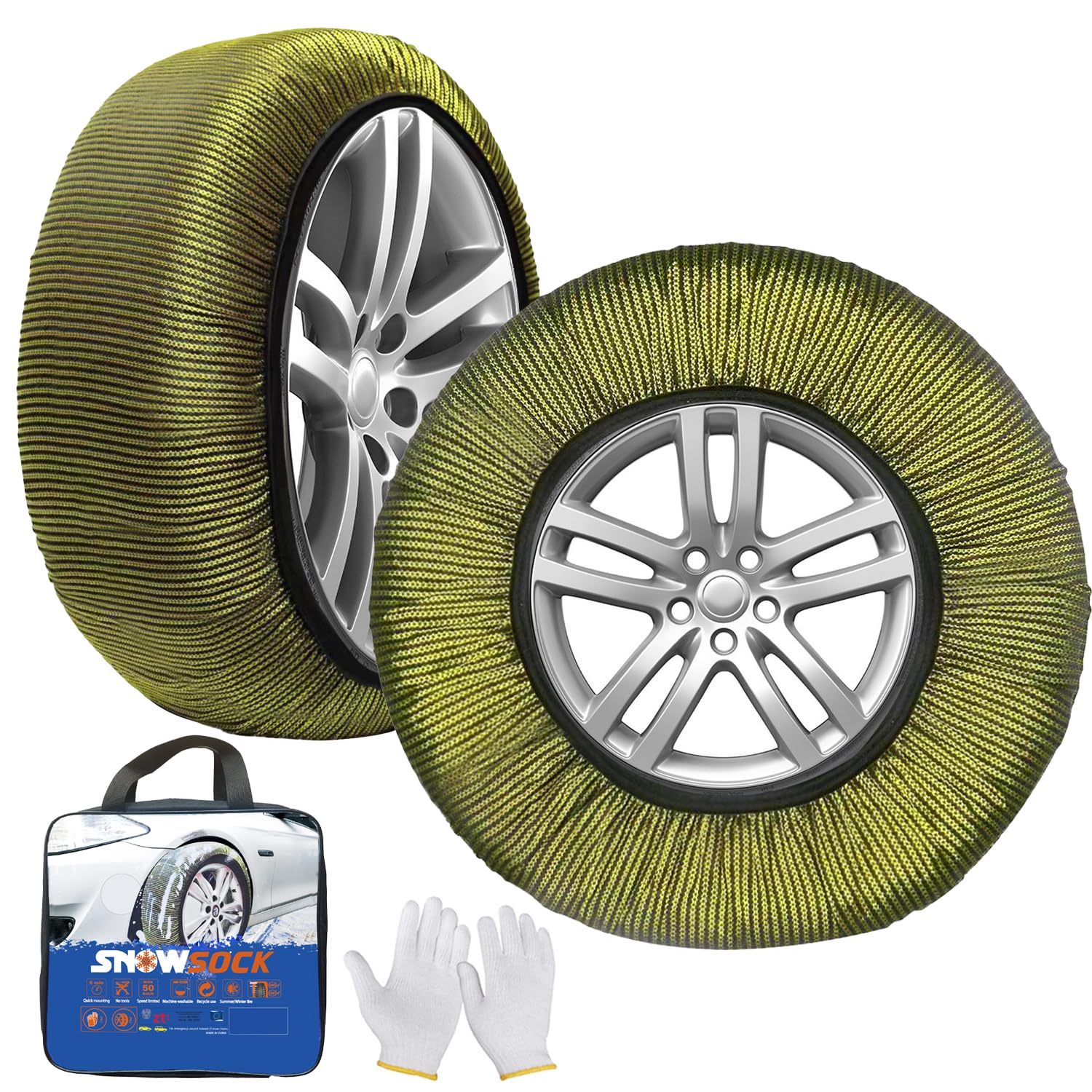 

Chen Yang Xiaoten Fabric Tire Chains CY100 Snow Easy Installation for Light Low Vibration and No Tire Compliant with Chain Winter Snow No Jacking