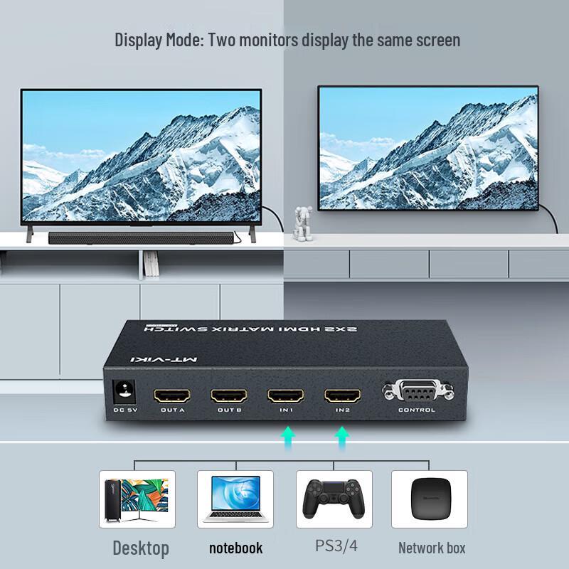 MT-viki 4K HDMI 2x2 Matrixový přepínač