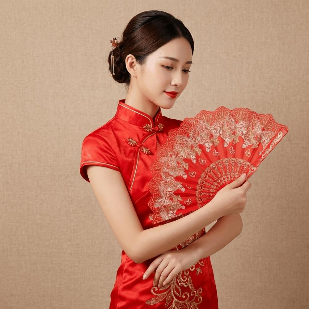 Handgehaltener Dekofächer Spitze Handfächer Fotografie Requisiten Tanzfächer Hanfu Zubehör