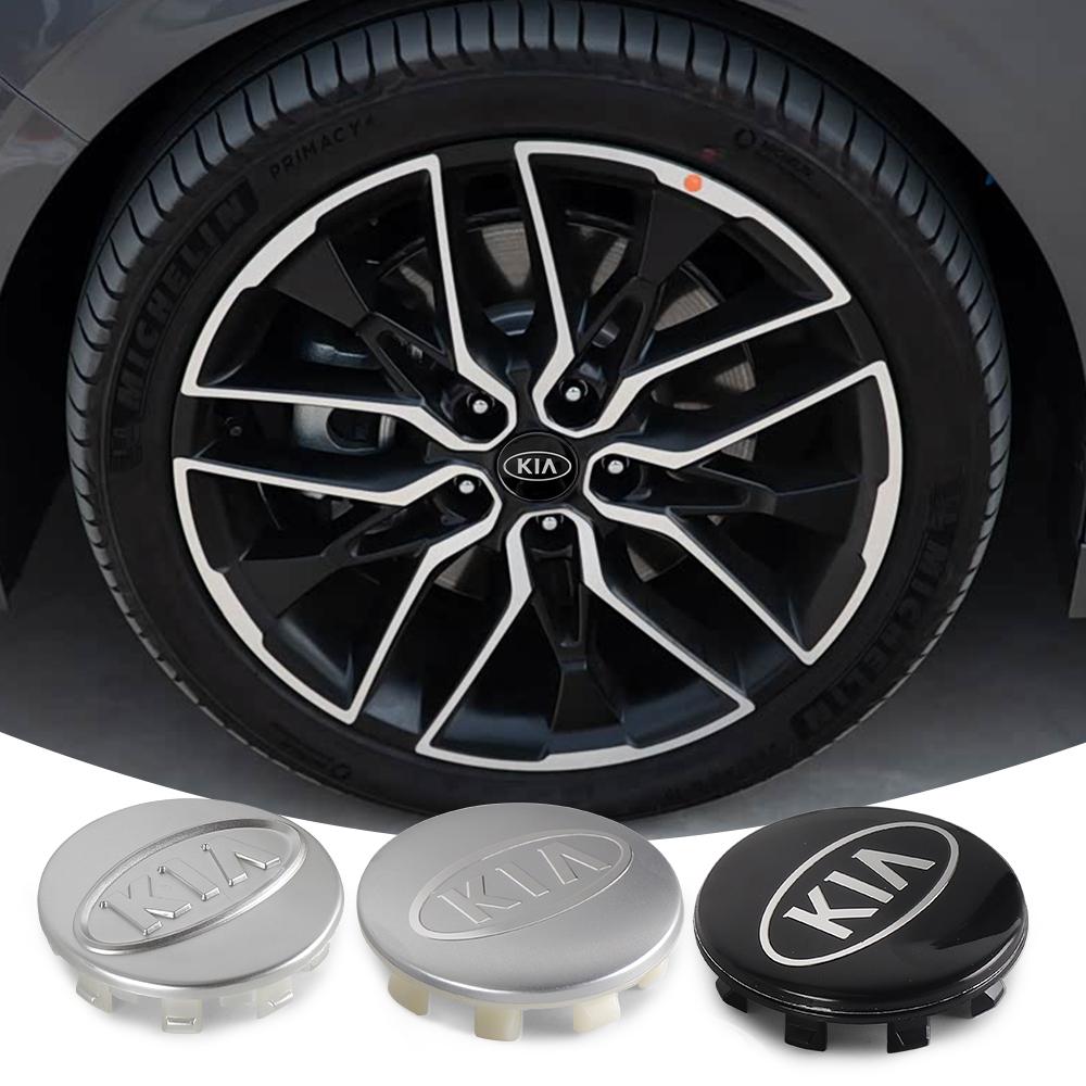 4 Stück 56/58mm Auto Radnabenabdeckung Aufkleber für Kia Sportage 3 Rio Ceed Carnival Forte Seltos Picanto Soul EV6 Niro