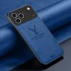 For iPhone 17 Pro Max Case Deer Pattern Cloth Texture PU + PC + TPU Phone Cover