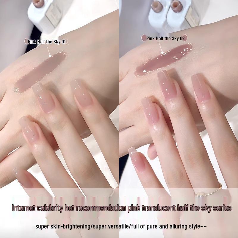 

2024 Icy Nude Pink Translucent Gel Nail Polish: Pure Desire and Gentle Whitening