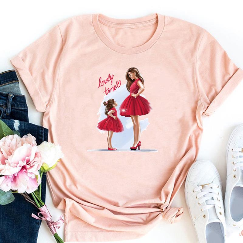 Style Trend Tee Top Fashion T Shirt Clothing 90s Stylish Lovely Sweet Casual Short Sleeve Unisex Print Lady FeUnisex Graphic T-shirt