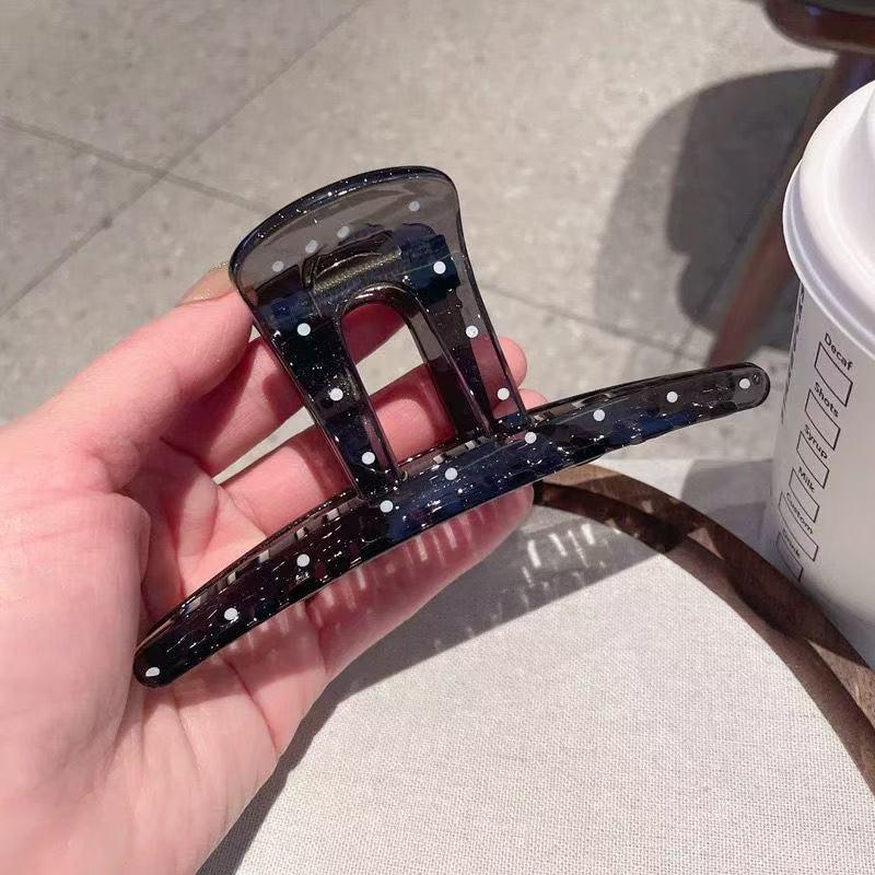 Koreanischer Eleganter Kürbisbogen Polka Dot Haarspange - Groß, Cremige Texturierte Hochsteckfrisur-Accessoire