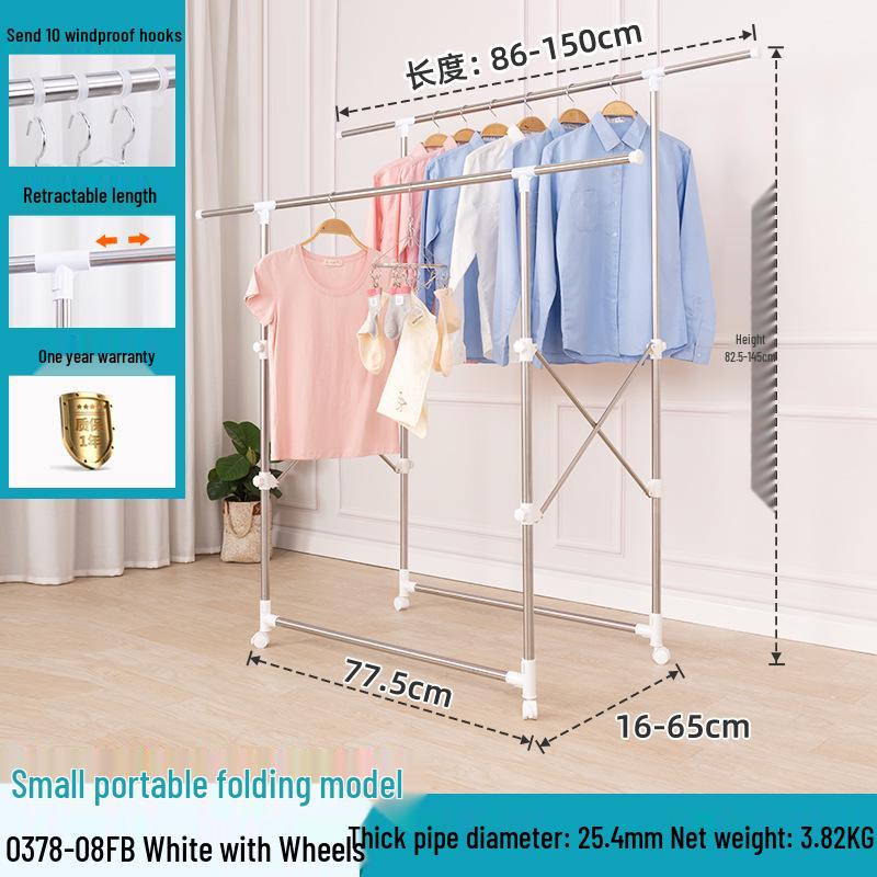 Compact Folding Clothes Rack: Portable Outdoor Display & Drying Stand