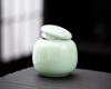 Cilindro Azul Hermético 30g para Matcha Porcelana Mini Té Vacío Contenedor de Almacenamiento Polvo de Matcha Lata de Té Azucarero Tarro de China Decoración
