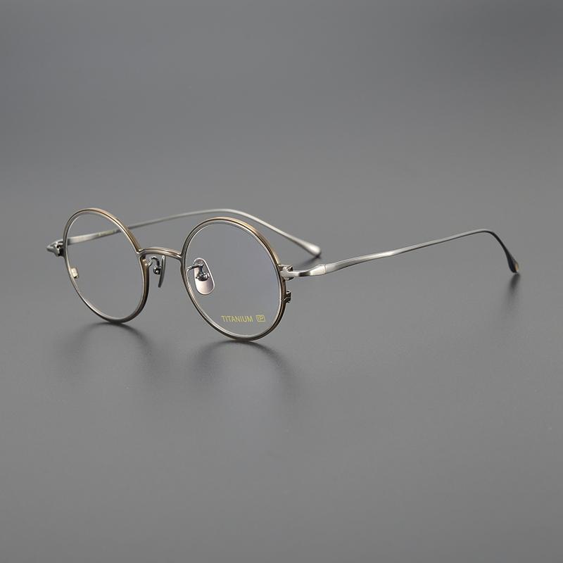 Japanese Brand Pure Titanium Glasses Frame Men Women Retro Round Spectacles Eyeglasses Myopia Optical Prescription Read Eyewear