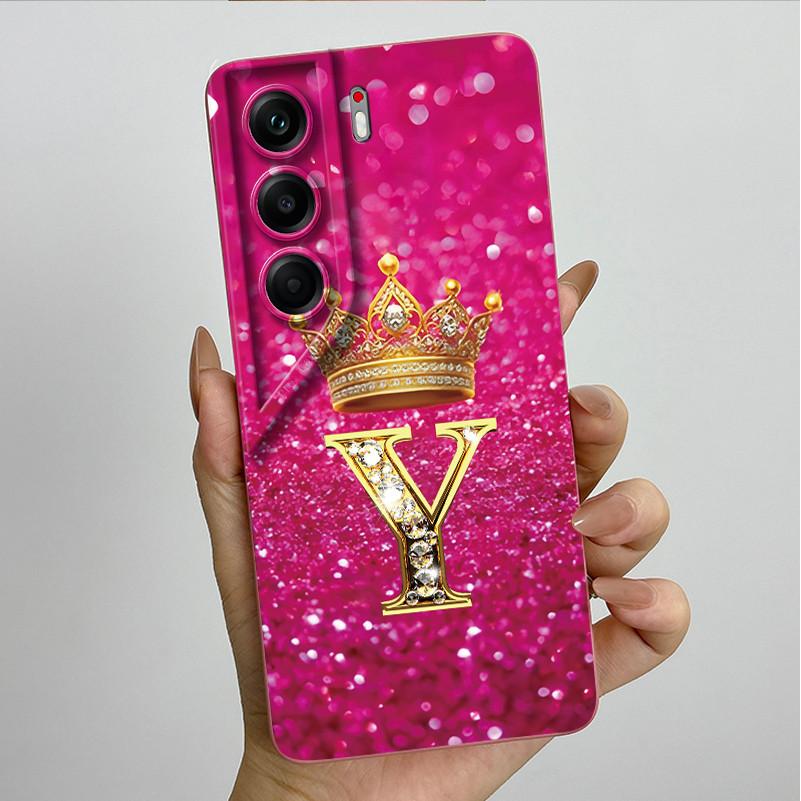For Tecno Camon 40 Pro 4G 5G CM6 CM7 Case Crown Letter Silicone Soft Phone Cases For Tecno Camon40 Camera Protection Back Cover