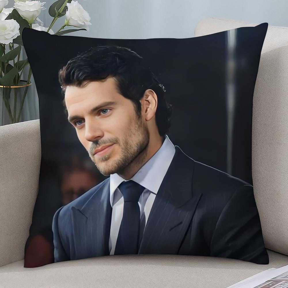 Super Star H-Henry Cavill Pillow Case 3D Print Polyester Fiber 40*40 Cm Home Sofa Throw Pillow Cover Decoration Festival Gift