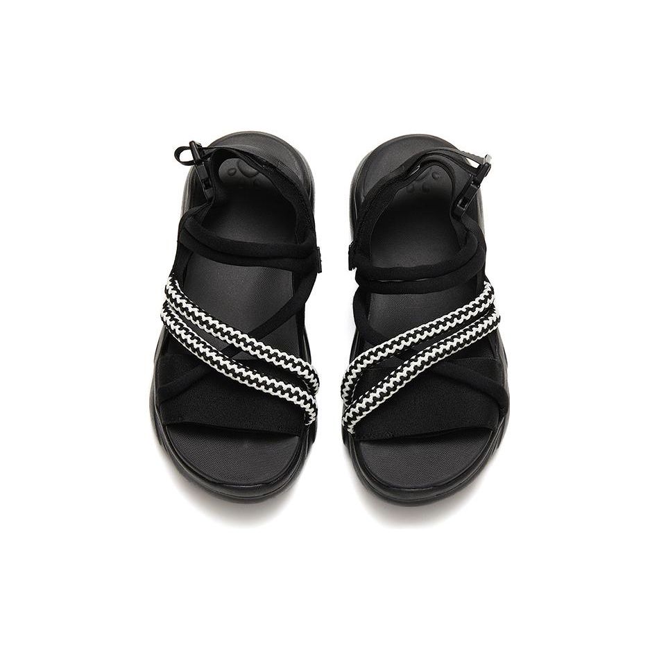 ANTA Women Chunky Platform Sandals Black White 922326965-1