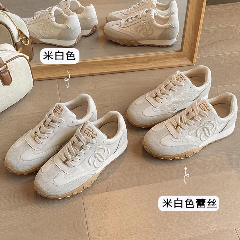 Embroidery casual sneakers spring platform white shoes women