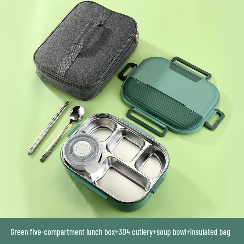 Qianxing 304 Stainless Steel Divided Portable Lunch Box