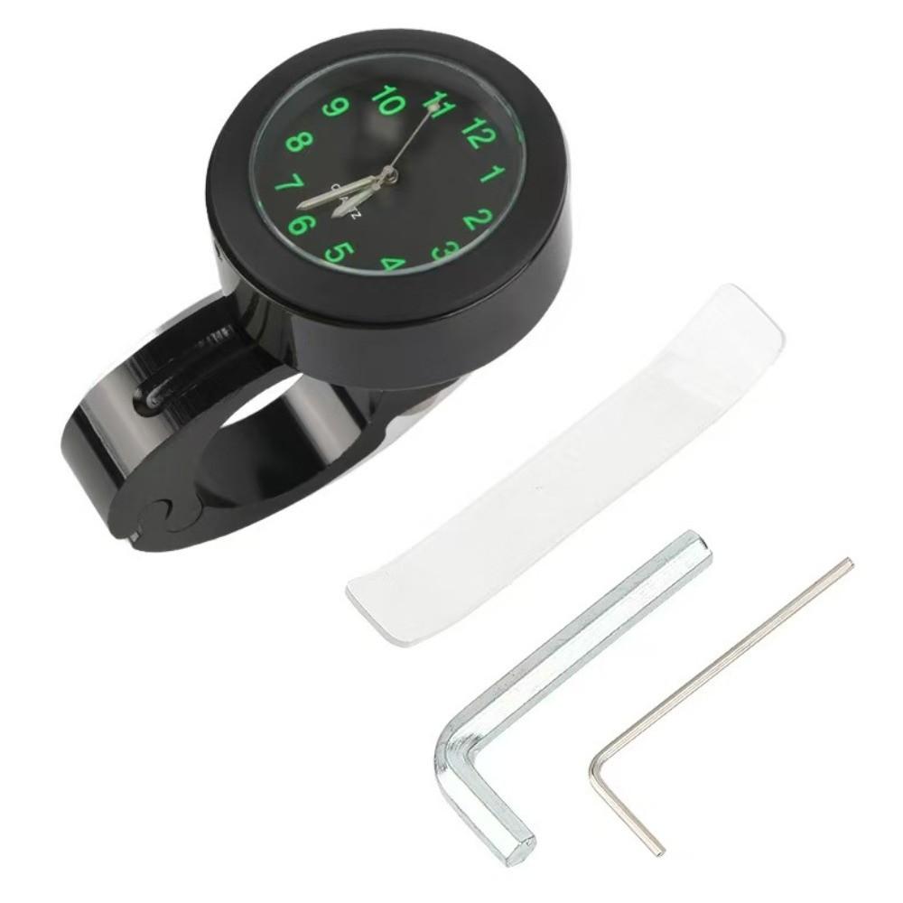 Waterproof Motorcycle Quartz Watch Aluminum Housing Luminous Clock Scooter Application