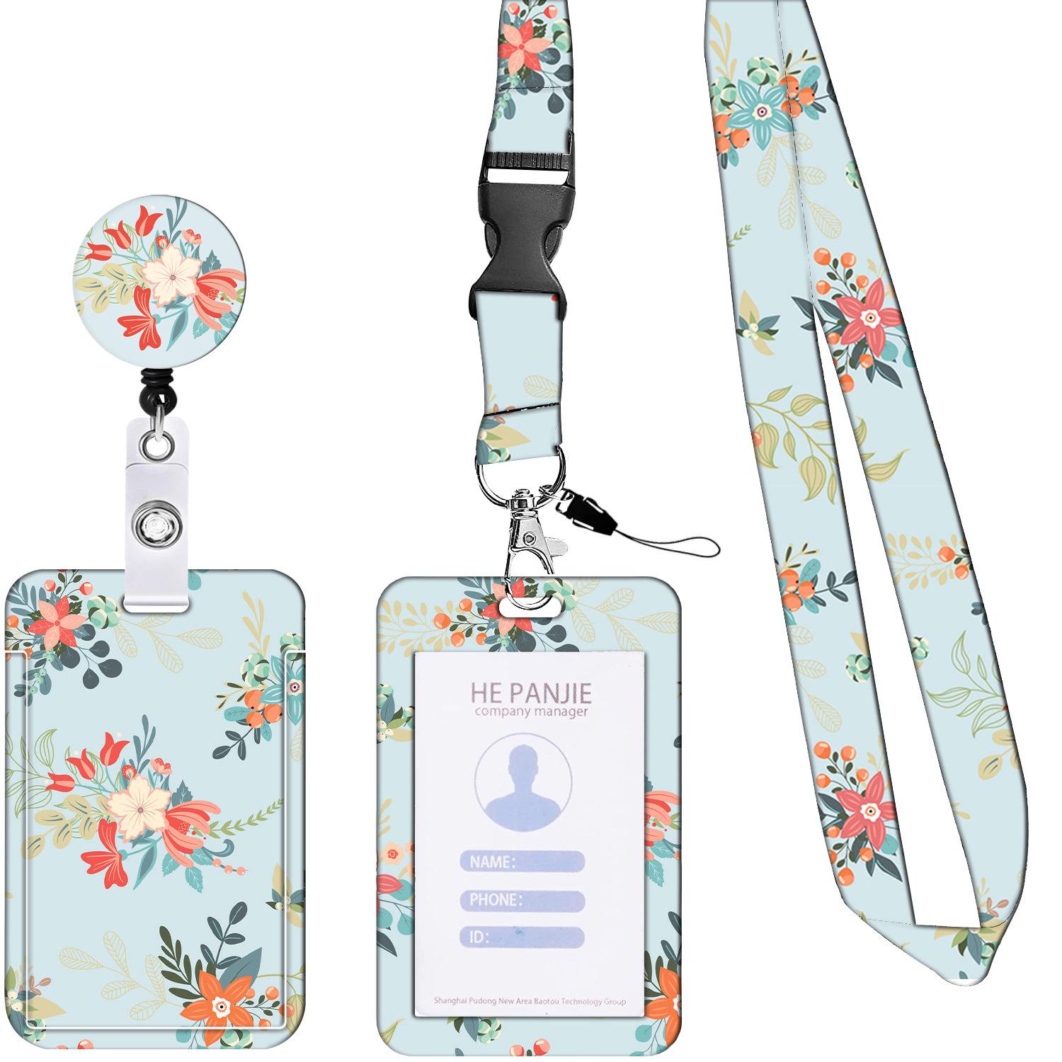 Double-Sided Printed ID Card Holder with Lanyard