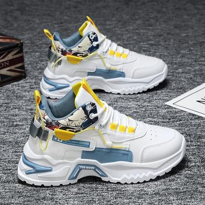 New Men's Sneakers Versatile Casual Running Shoes With Increased Inner Heel EVA Sole Rubber Upper Spring Autumn 2025 Thick Base