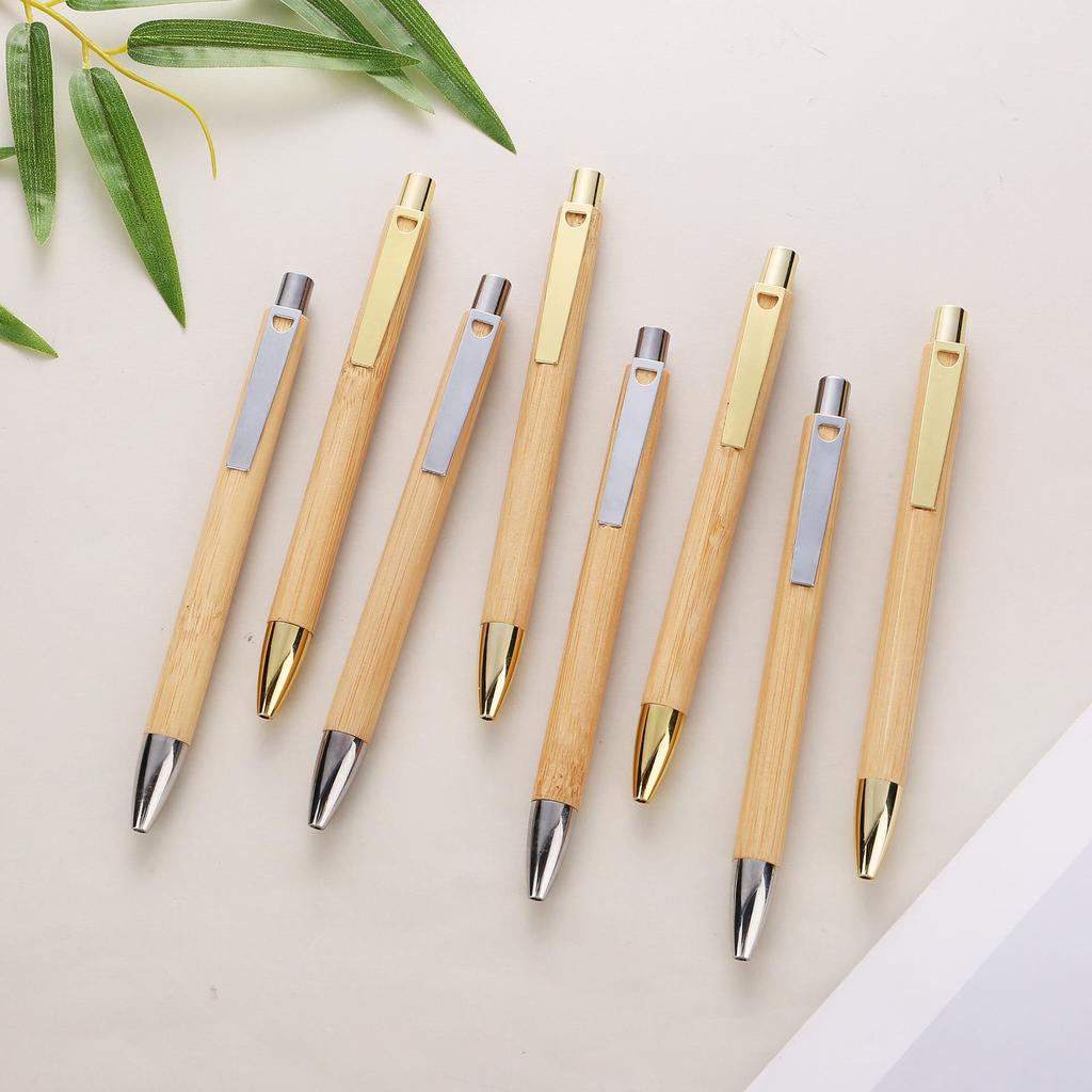 Bamboo Click Ballpoint Pen for Business, Advertising, or Gifts – Customizable with Logo