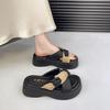 Fashion Shoes Woman 2025 House Slippers Platform Pantofle Flat New Soft Summer Slides Casual Leisure Slippers Women Summer Slides Female