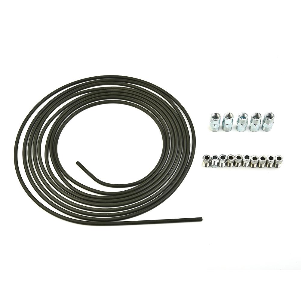 Universal- 5m Brake Line Brake Pipe Steel Copper-plated + Plastic-coated 4.75mm&10 Screw & 5 Connectors Brake Lines Accessories