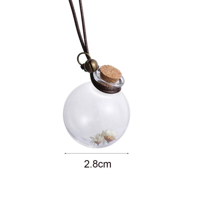 Car Perfume Bottle Perfume Pendant Household Storage Bottle Air Freshener With Flower For Essential Oils Auto Ornament