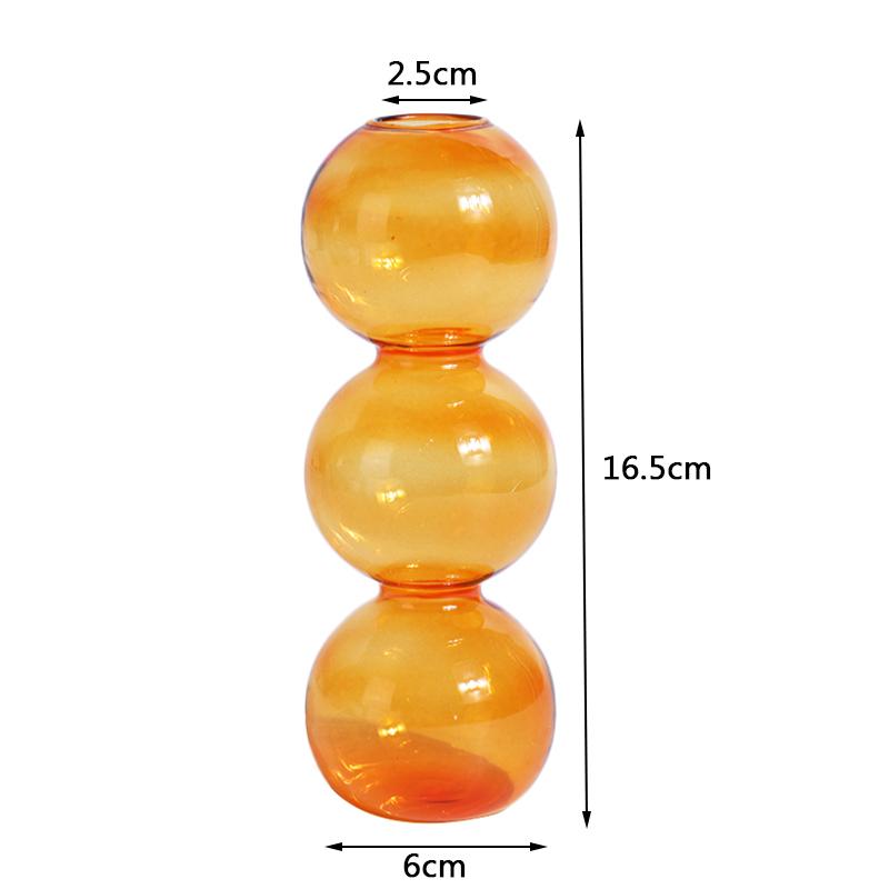 Ins Crystal Ball Bubble Glass Vase Flower Arrangement Hydroponics Ball Glass Art Flower Ware Home Decor Tabletop Glass Vase