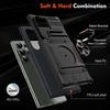 Cross-Border Nail Fusion Case with Card Slot & Bracket for Samsung S25 Ultra & Motorola - Drop-Proof Protection