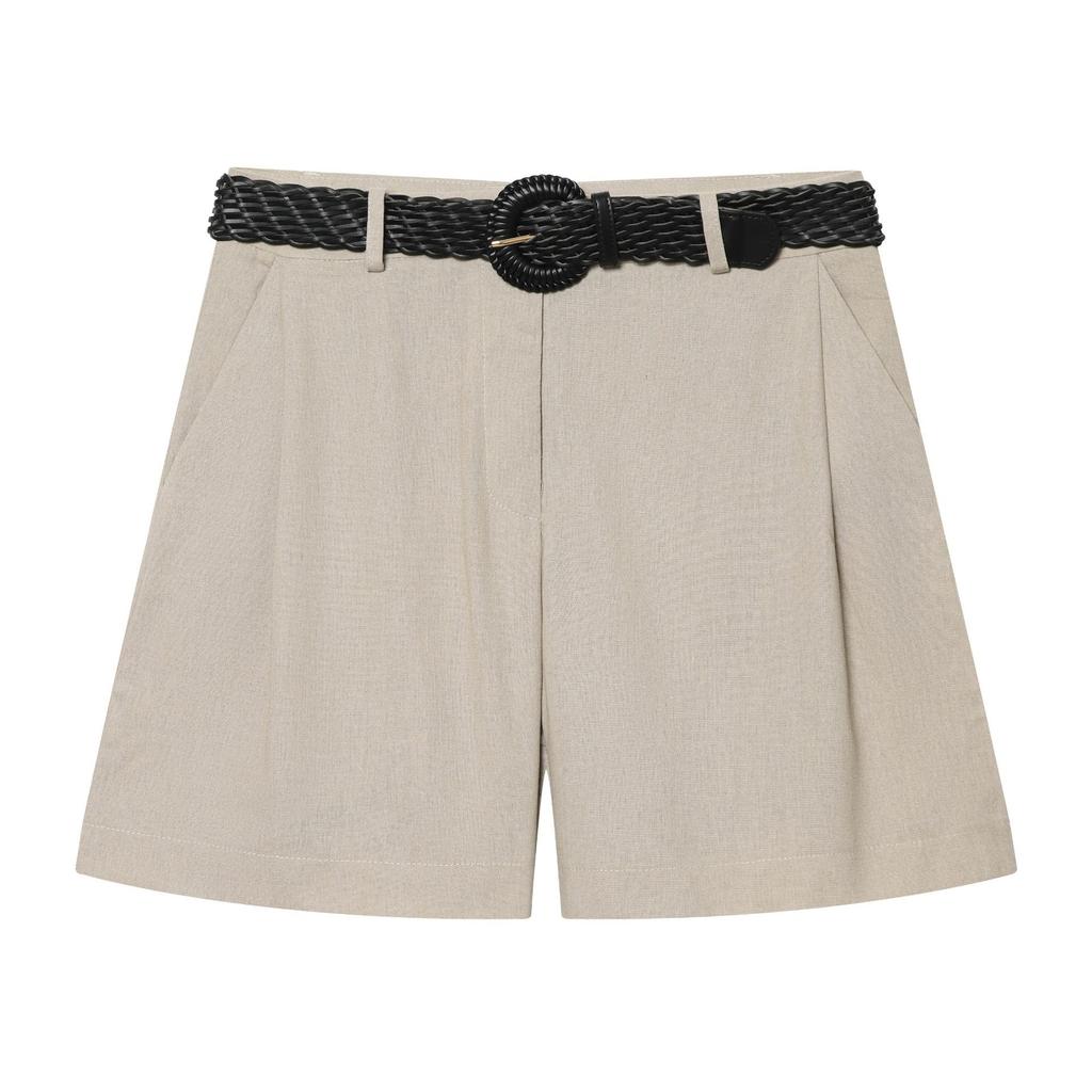 European and American Women's Clothing Popular Fashion Short Blazer + Casual Shorts with Belt