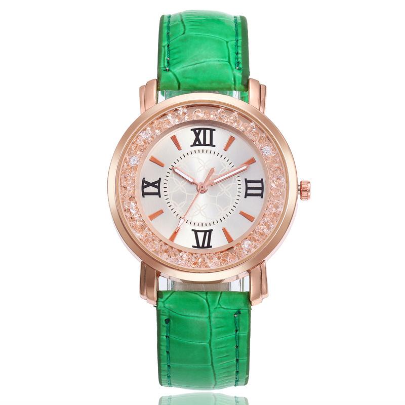 Ebaywish Simple Casual Rhinestone Creative Gift Colorful Watch Plastic Quartz Wrist