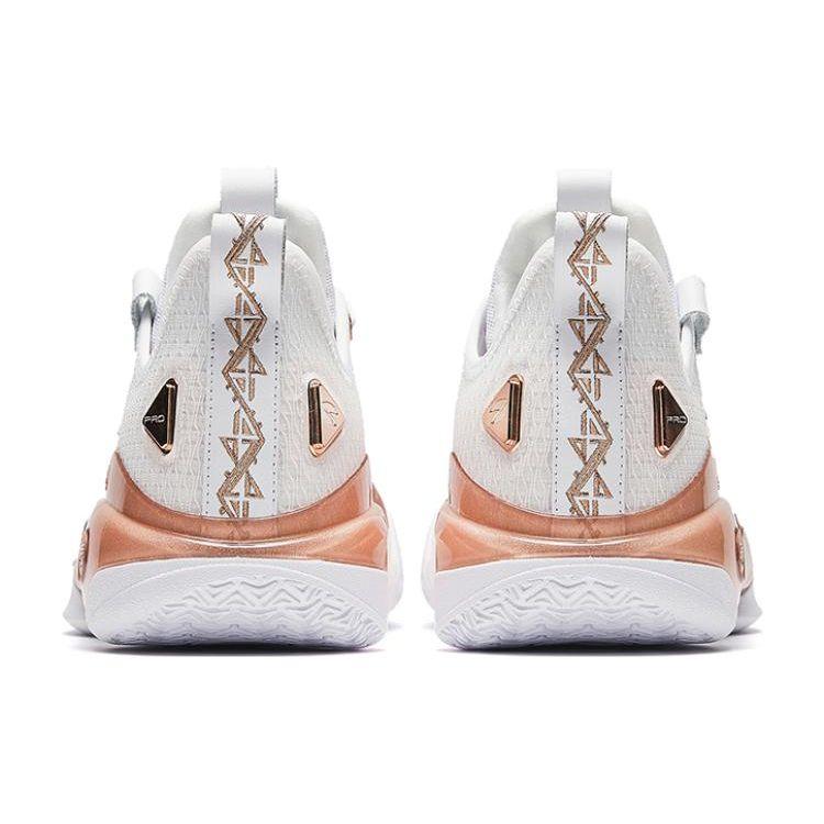 Anta Kyrie Irving x Shock Wave 5 Pro Finals Men Sneakers White Gold 112331111-3