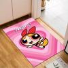Benutzerdefinierter Name Powerpuff Abenteuer Teppich Spiel Teppich, Fußmatte für Schlafzimmer Wohnzimmer Eingangsbereich Teppich, Heimdeko Idee Geschenk für Weihnachten Geburtstag