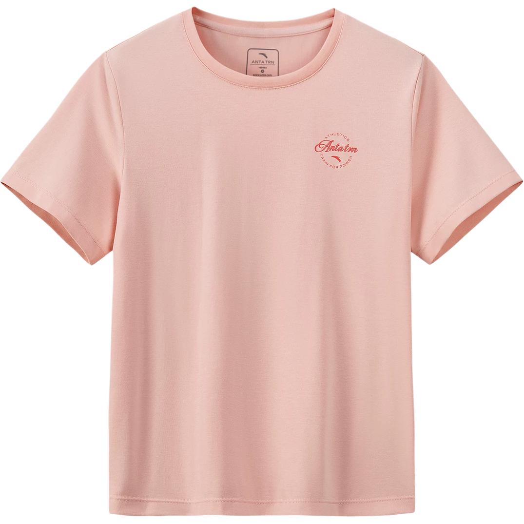 

Anta Breathable Simple Round Neck Letter Fashion Short Sleeve T-Shirt Women tops 162627115-3 3XL