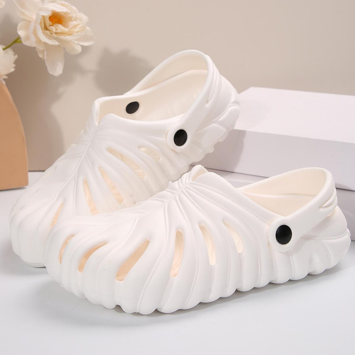 

Шлепанцы для женщин летние уличные тапочки Eva мягкие трендовые шлепанцы пляжная обувь домашние тапочки женские туфли на платформе дизайнерские сандалии 40-41 белый