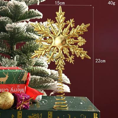 Gold Christmas Tree Top Iron Star Pentagram Snowflake Christmas Decorations For Home Xmas Tree Ornaments Navidad New Year 2025