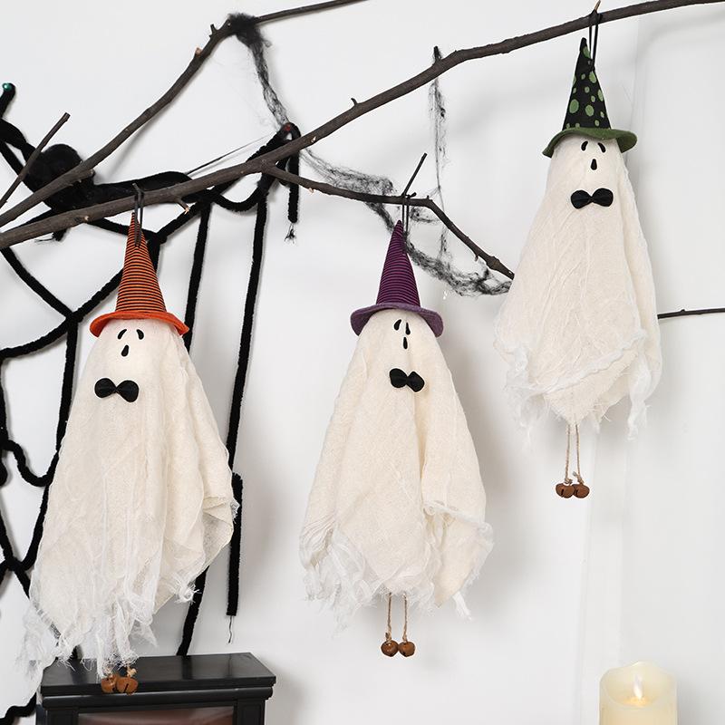 

Halloween Decorations, Horror, White, Witch Ghost, Hanging Ghost Pendant, Ghost Festival, Party Decoration Props, Bar Decorations 50*7*5cm зелений