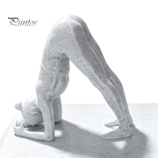 3D Printed Yoga Figure Shape Phone Stand, Creative Desktop Sculpture, Imitation Stone Contemporary Desk Decoration Texture Decorative Ornament,