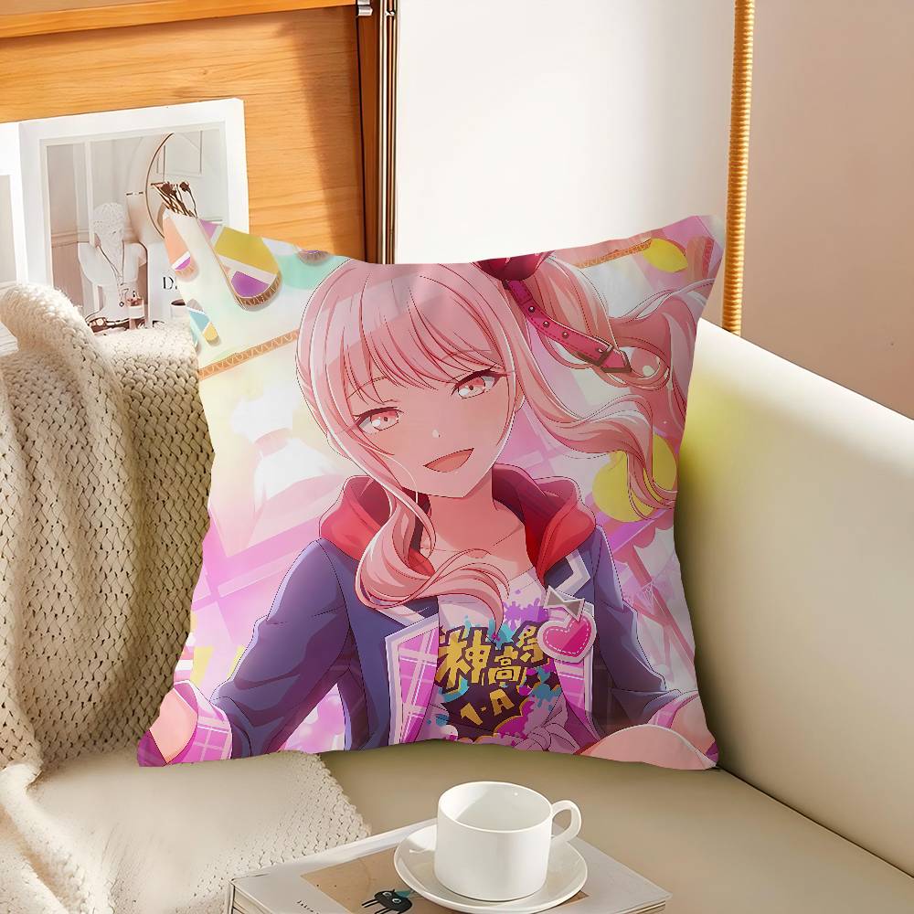 

М-Мизуки А-Акияма Мультяшные Наволочки Мультяшные Декоративные для Дивана Домашние Двусторонняя Печать Короткий Плюш Милая Наволочка 12x12Inch