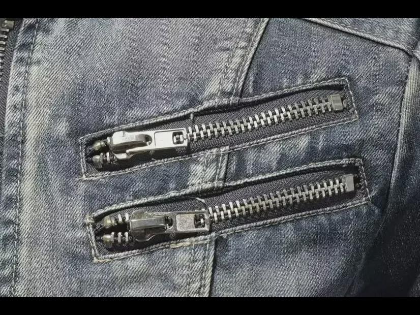 Europäische Retro Slim Fit Motorrad-Jeansjacke - Lässiger Reversmantel für Herren, trendiger Stil