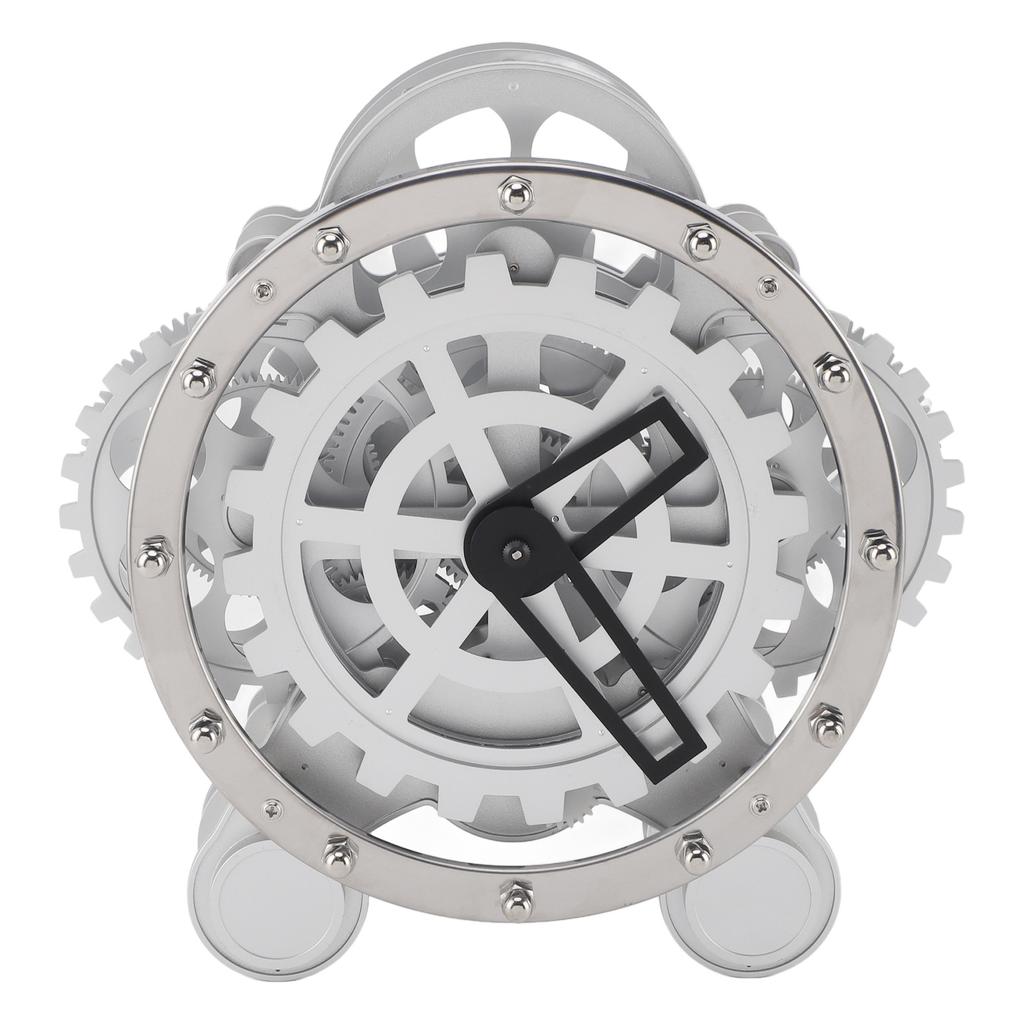 Table Gear Clock Single Sided European Mechanical Gear Clock Strong Sense Rhythm Creativity Electronic Movement for Study