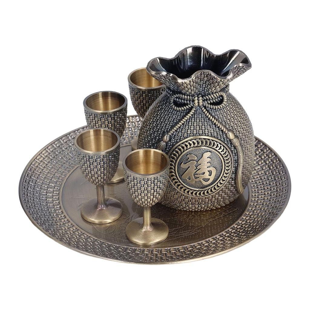 Turecki Zestaw do Herbaty Styl Vintage Stop Cynku Tłoczenie Wykwintny Wzór Nieblaknący Bardzo Trwały