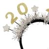 Happy Year Headband Hair Hoop Decor Accessory Headwear Headdress for Party Favors