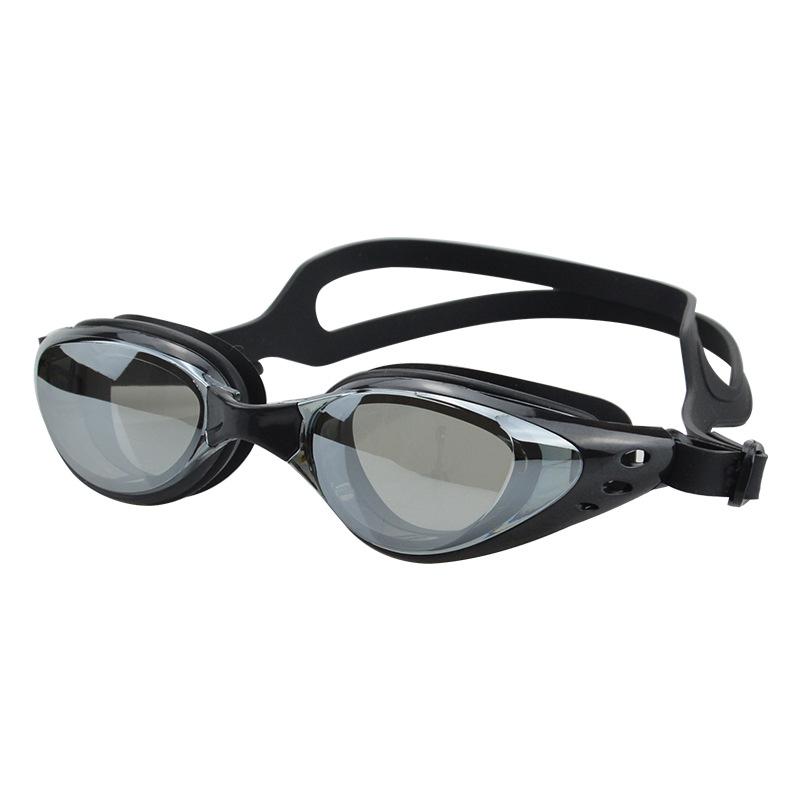 Hot-selling waterproof swimming goggles, indoor and outdoor sports equipment, professional training silicone swimming goggles, competition racing чёрный